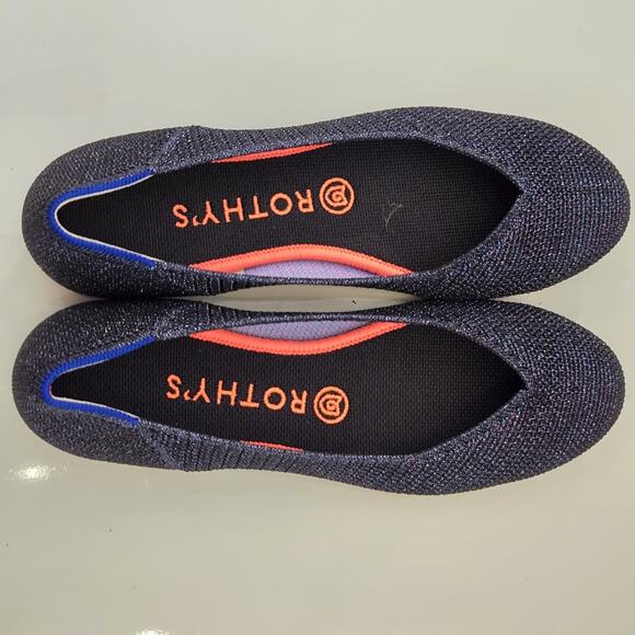 Rothy’s Flat In Retired Metallic Lattice Size 8 EUC - Picture 1 of 9